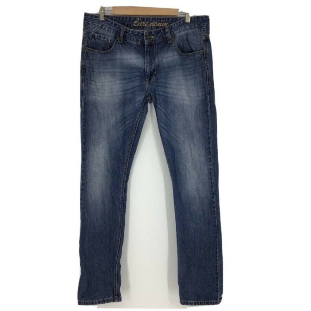 Bare Denim Men's 32x32" Tapered Streight Leg Jeans Medium Wash